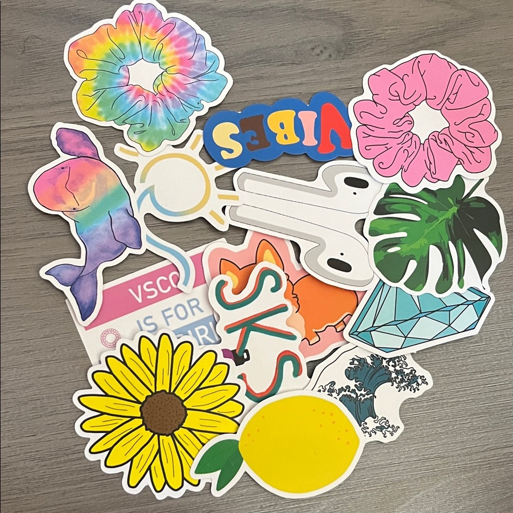 Colorful Sticker Pack 14 pieces NIP